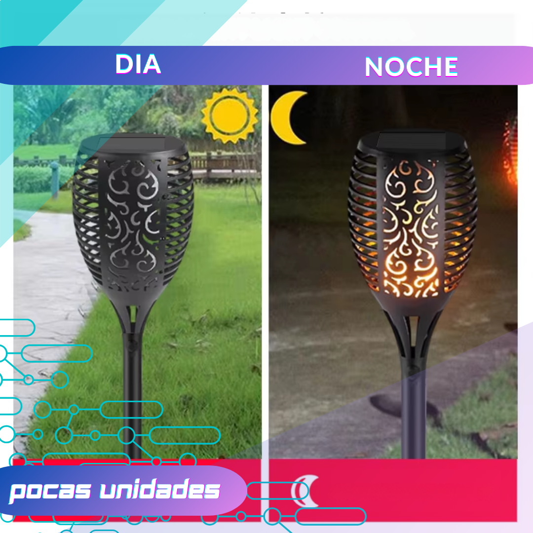 Antorcha de Carga Solar - Pack 4 unidades. 58cm de altura