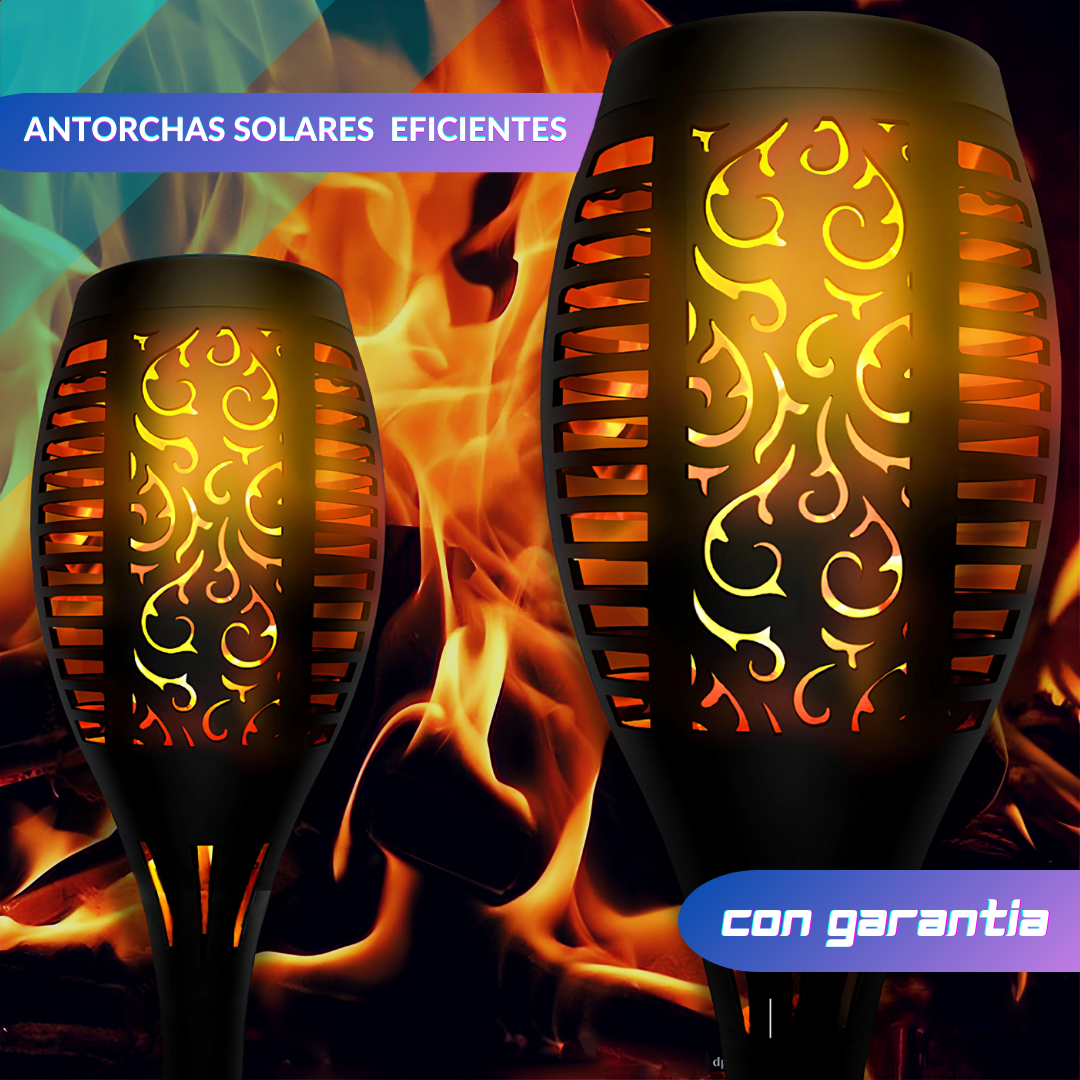 Antorcha de Carga Solar - Pack 4 unidades. 58cm de altura
