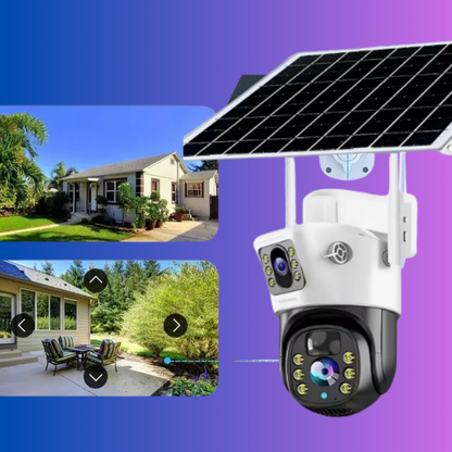 Cámara de Seguridad 4K con Panel Solar y SIM Card Móvil-