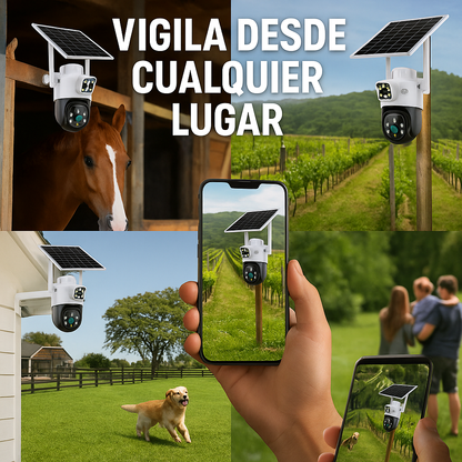 Cámara de Seguridad 4K con Panel Solar y SIM Card Móvil-