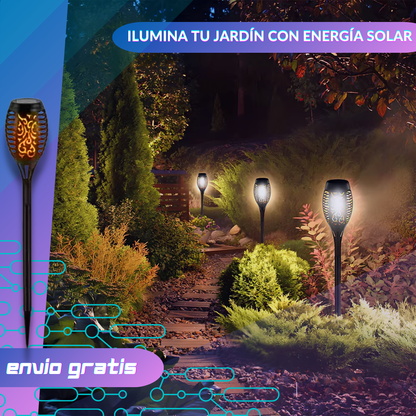 Antorcha de Carga Solar - Pack 4 unidades. 58cm de altura